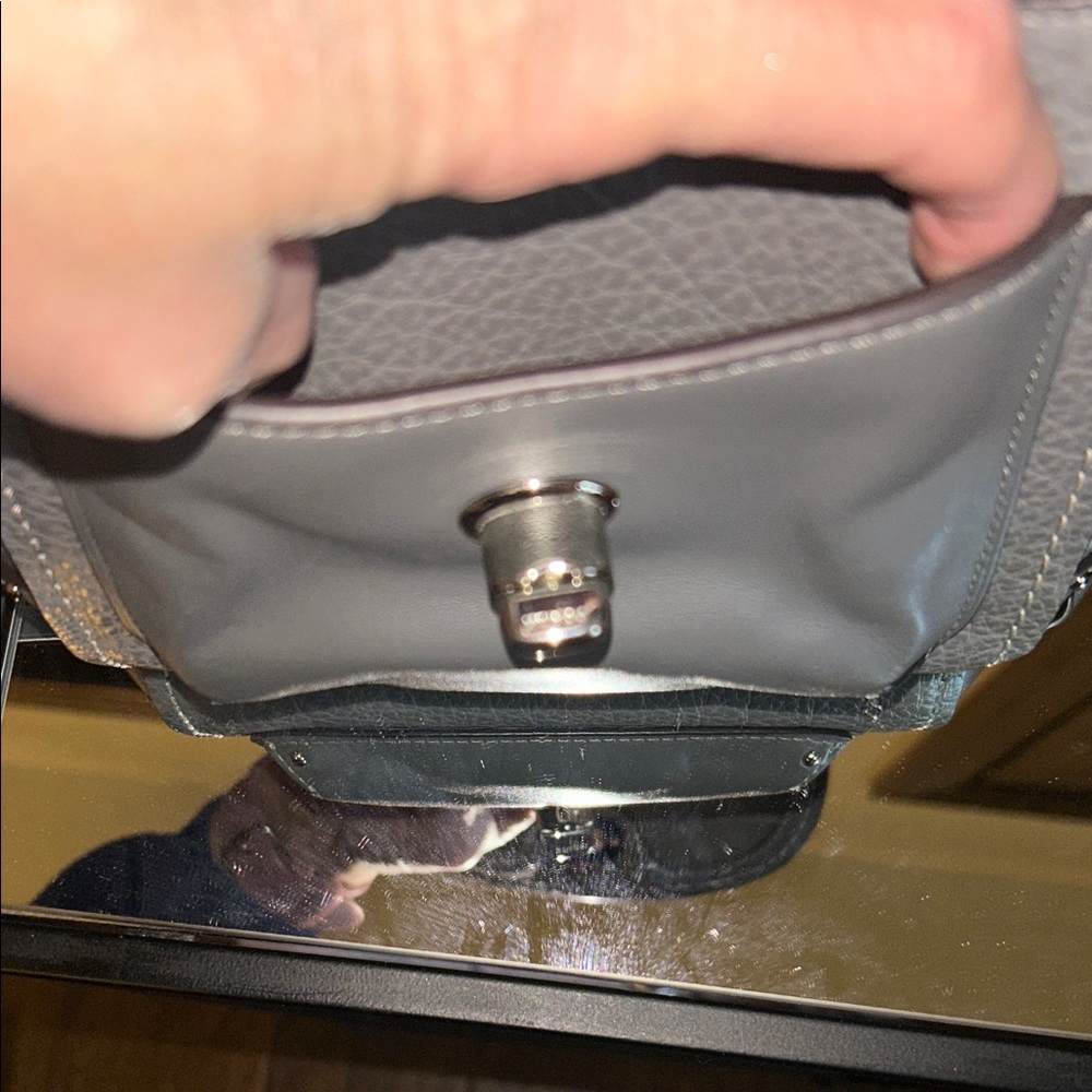 Coach Gray Leather Satchel converts into a backpack - Picture 12 of 13